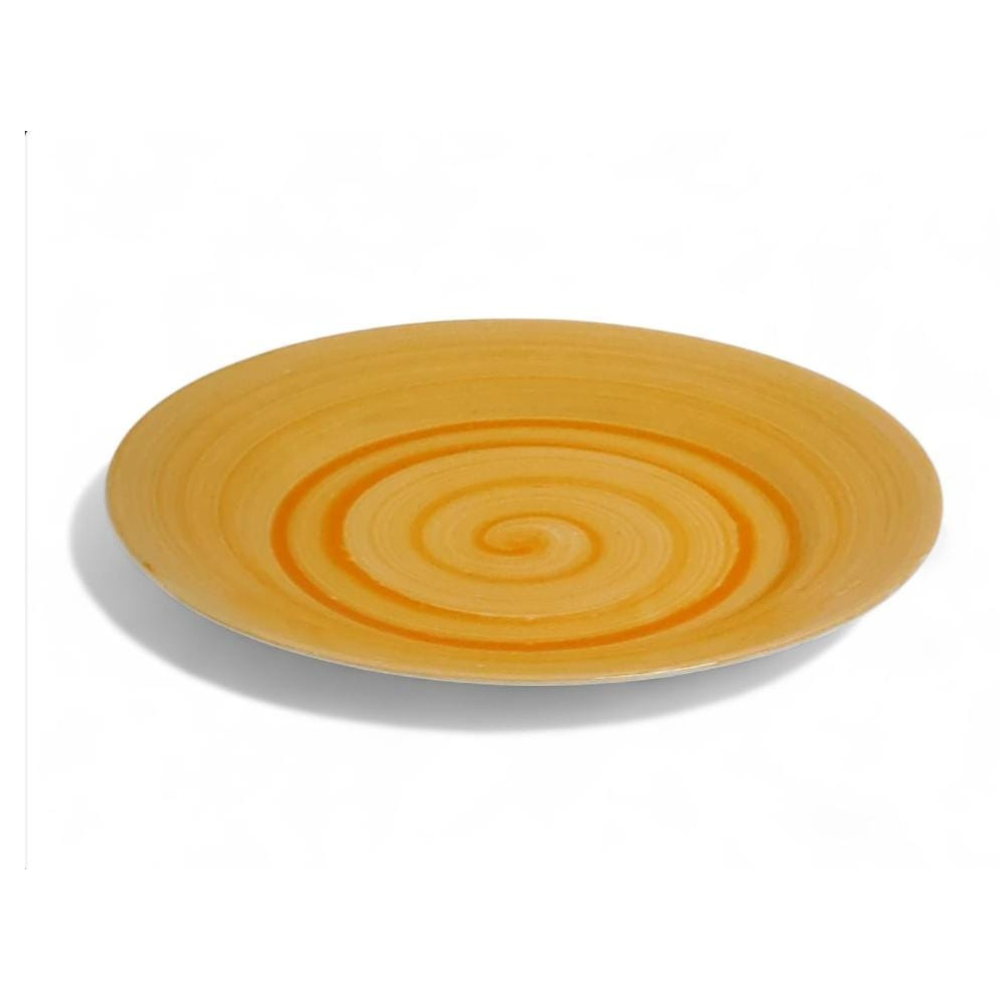 Delicia Porcelain Flat Plate Hand Made Brushed 28cm
