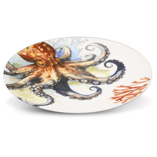 Delicia Porcelain Octopus Design Plate Plate Digital Printing