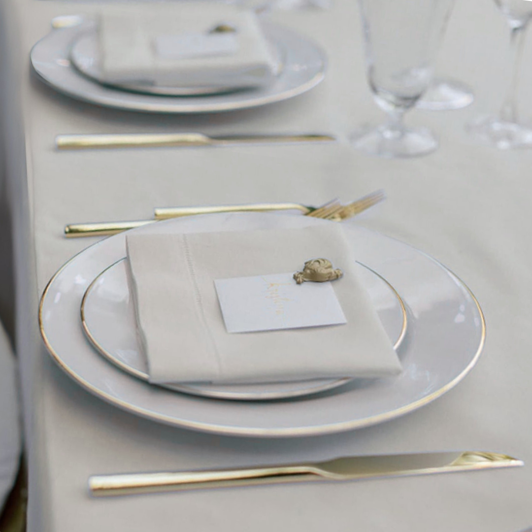 Delicia porcelain Aureline dinnerware set of gold lined 24 PCS