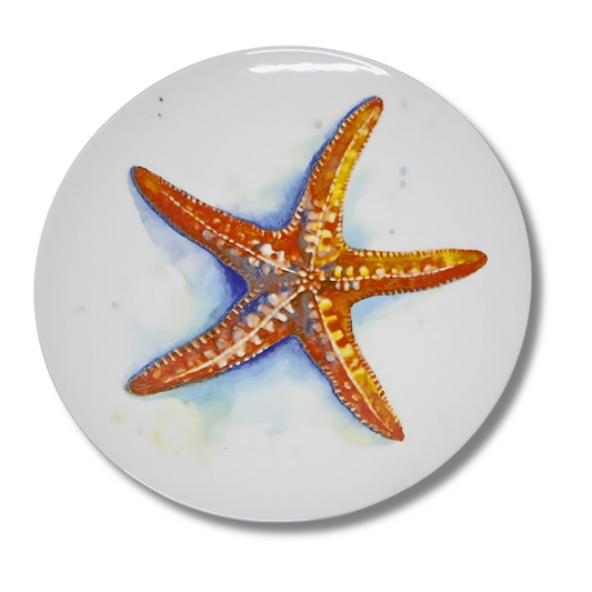 Delicia Porcelain Golden Scorpian Design Plate Plate Digital Printing