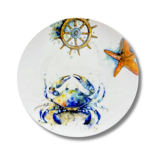 Delicia Porcelain Crab Design Plate Plate Digital Printing