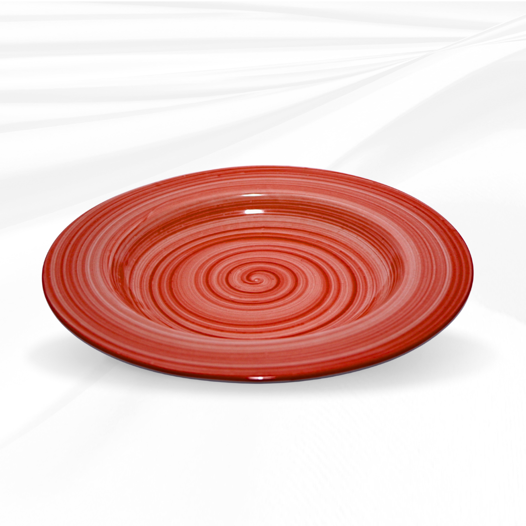 Delicia Porcelain Deep Plate hand Made Brushed 22cm