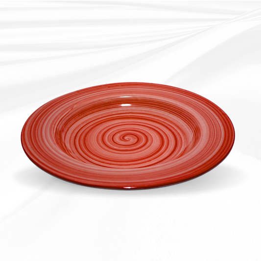 Delicia Porcelain Deep Plate hand Made Brushed 22cm