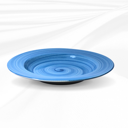 Delicia Porcelain Deep Plate hand Made Brushed 22cm