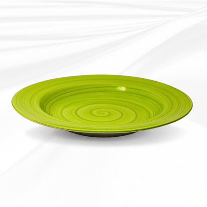 Delicia Porcelain Deep Plate hand Made Brushed 22cm