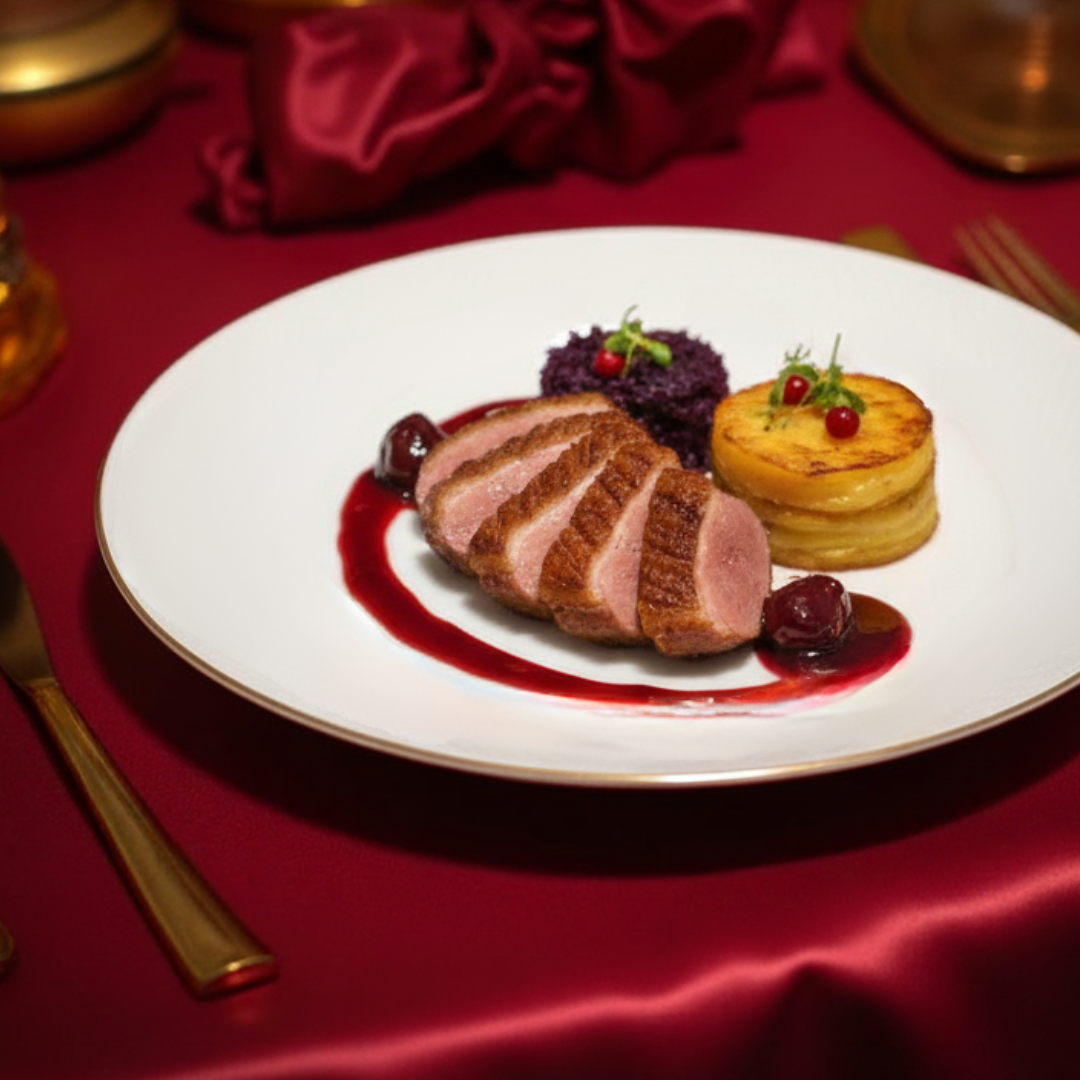 Delicia porcelain Aureline dinnerware set of gold lined 24 PCS