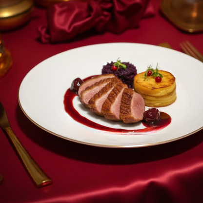 Delicia porcelain Aureline dinnerware set of gold lined 24 PCS