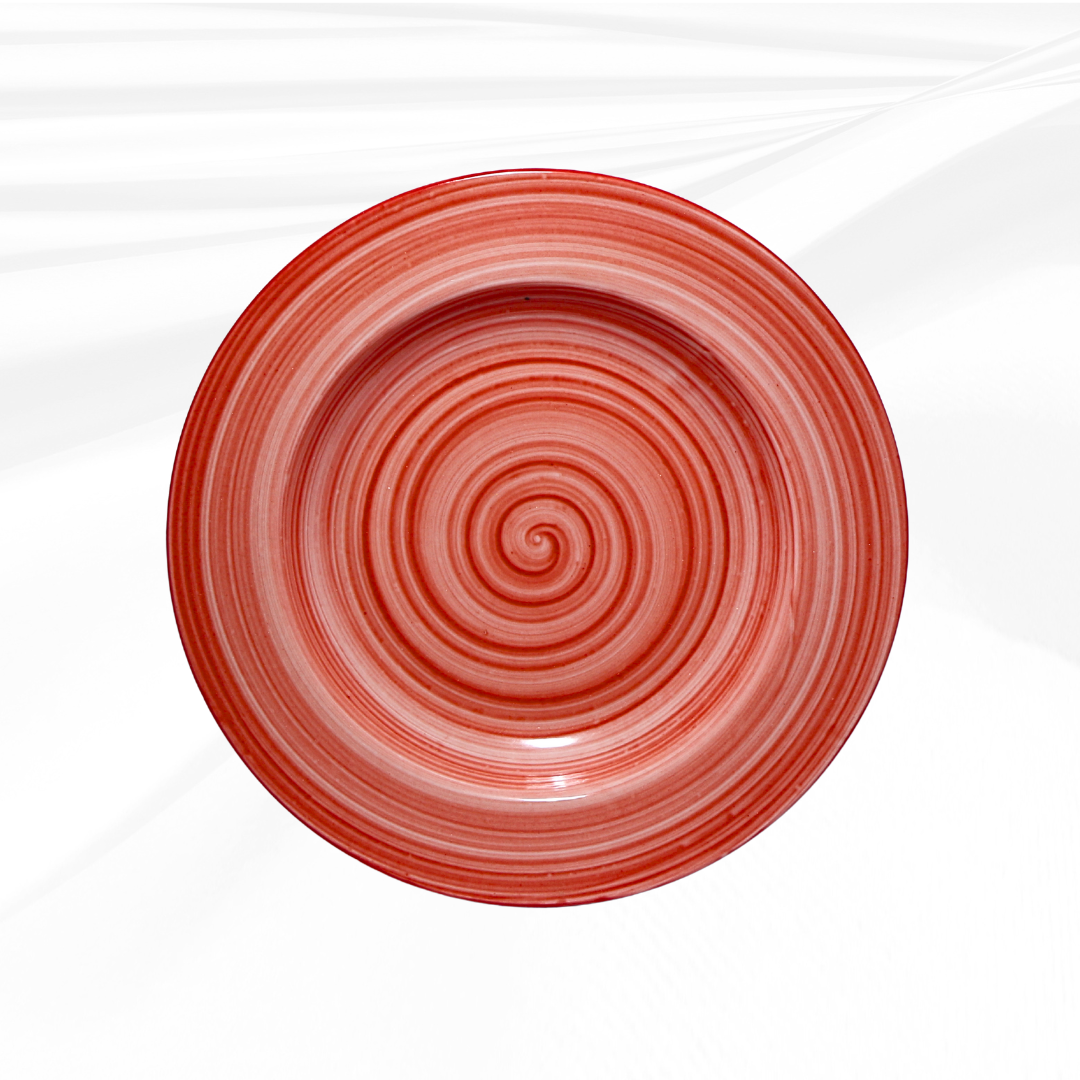 Delicia Porcelain Deep Plate hand Made Brushed 22cm