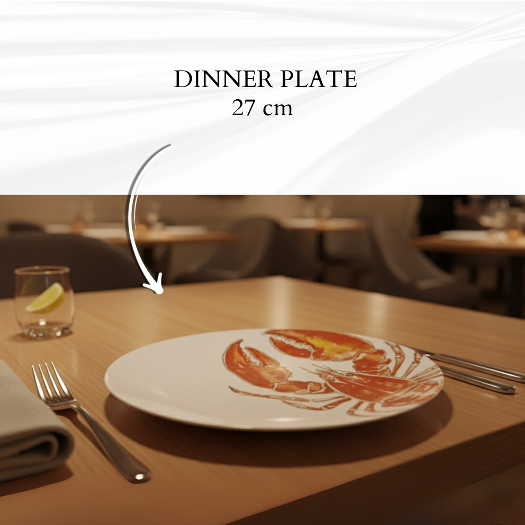 Delicia Porcelain Golden Scorpian Design Plate 27CM Digital Printing