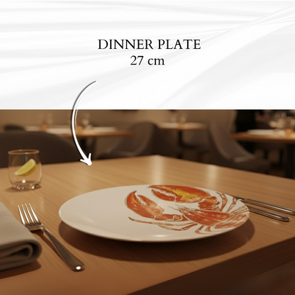 Delicia Porcelain Golden Scorpian Design Plate 27CM Digital Printing