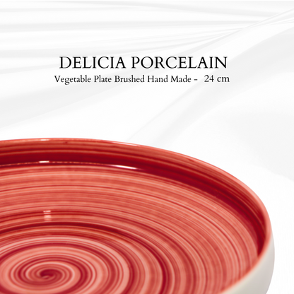 Delicia Porcelain Vegetable Plate 24cm Brushed