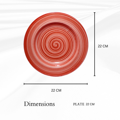 Delicia Porcelain Deep Plate hand Made Brushed 22cm