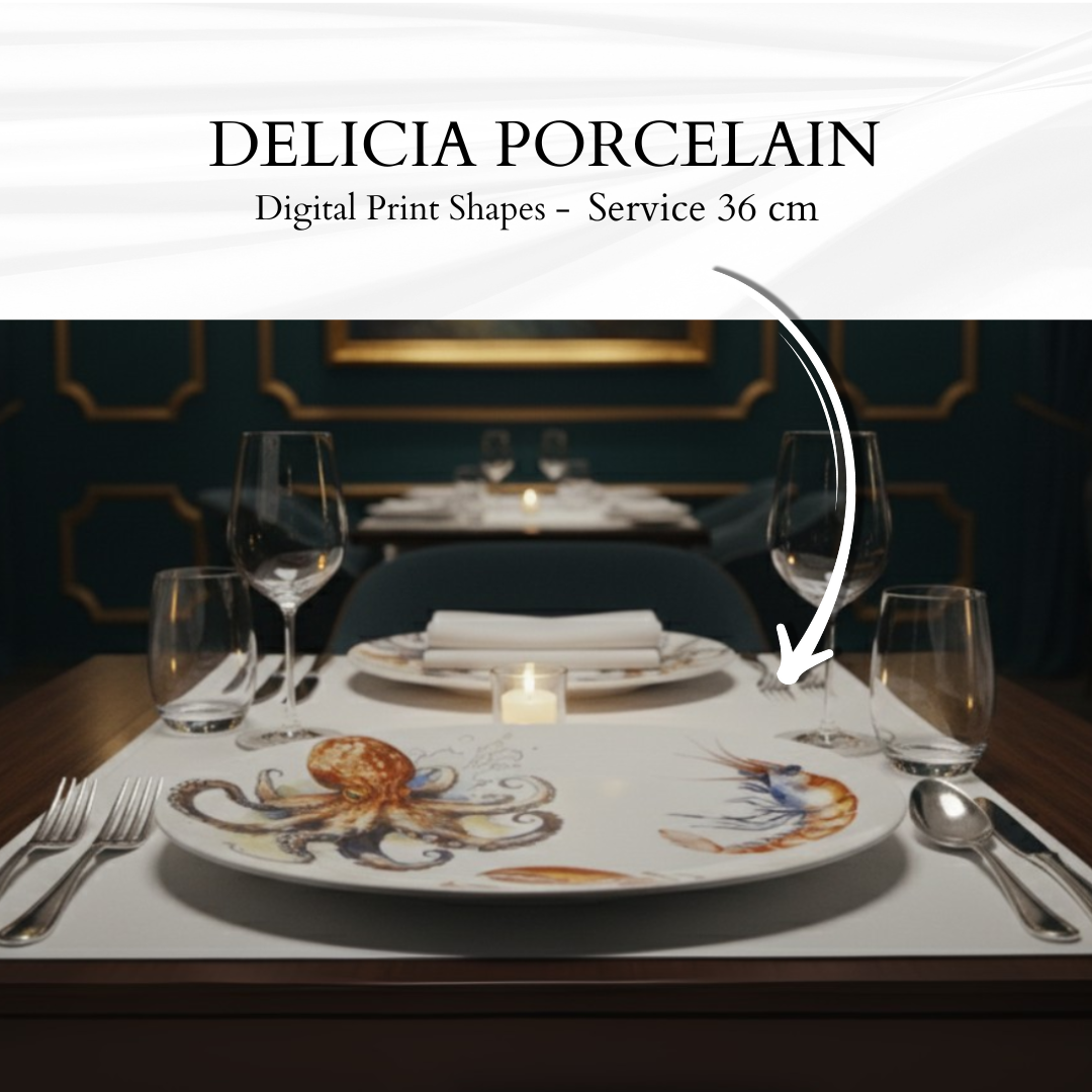 Delicia Porcelain Service 36 cm Digital Print Shapes