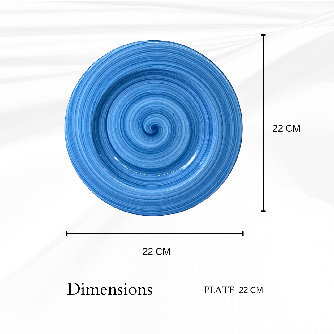 Delicia Porcelain Deep Plate hand Made Brushed 22cm