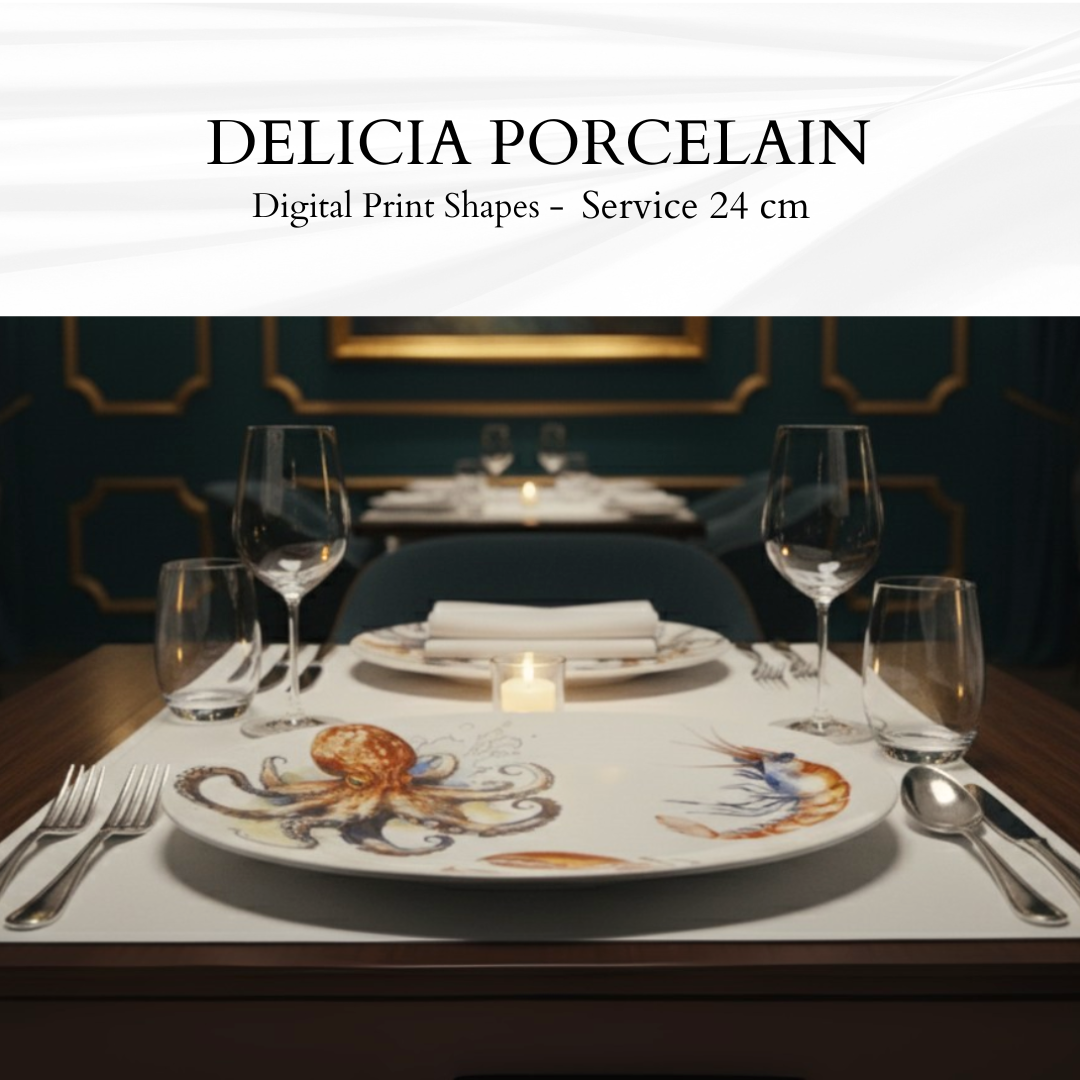 Delicia Porcelain Service 24 cm Digital Print Shapes