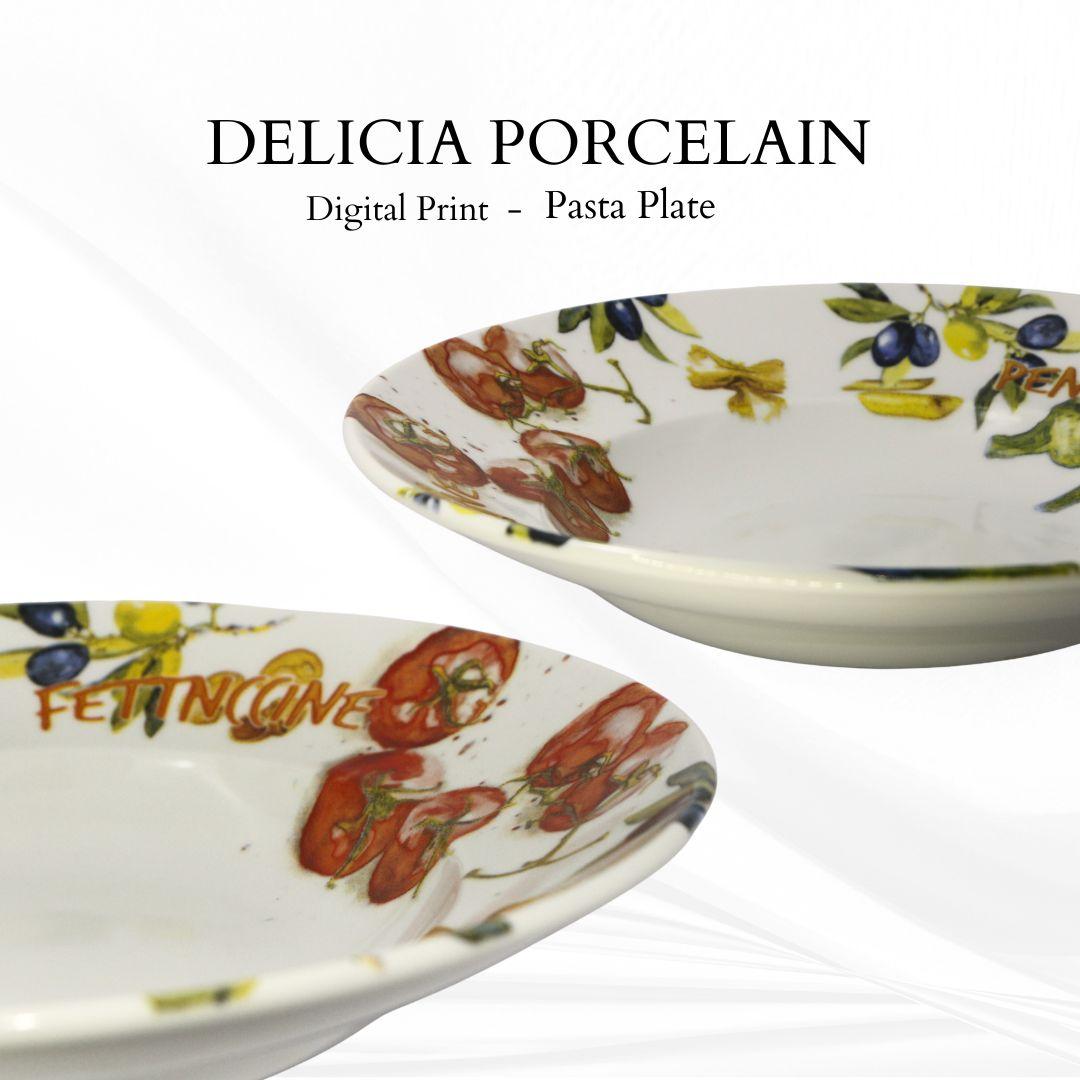 Delicia Porcelain pasta plate