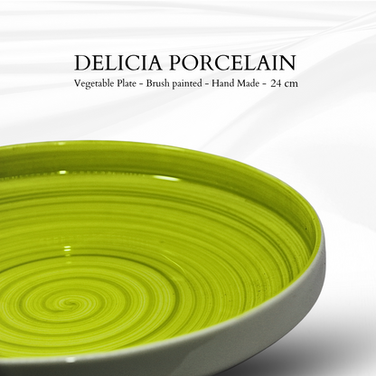 Delicia Porcelain Vegetable Plate 24cm Brushed