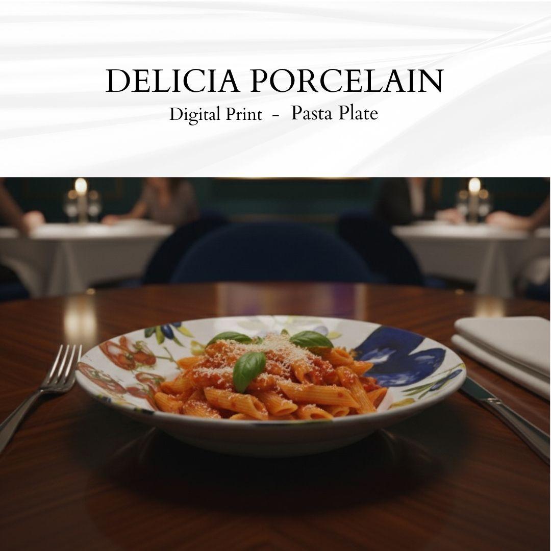 Delicia Porcelain pasta plate