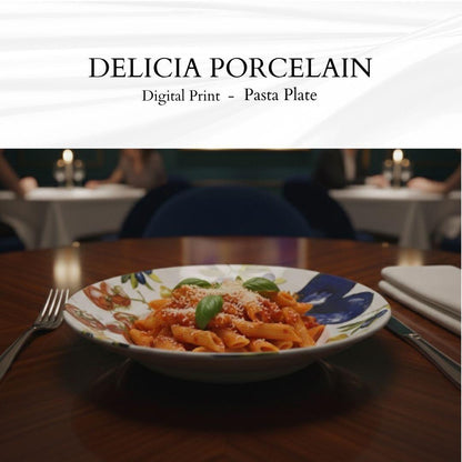 Delicia Porcelain pasta plate