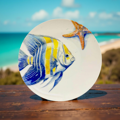 Delicia Porcelain Fish Design Plate Plate Digital Printing