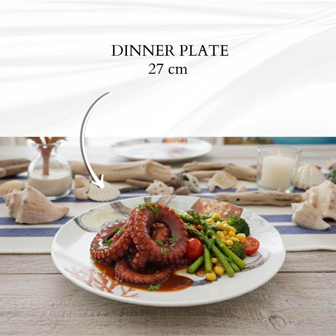 Delicia Porcelain Octopus Design Plate Plate Digital Printing