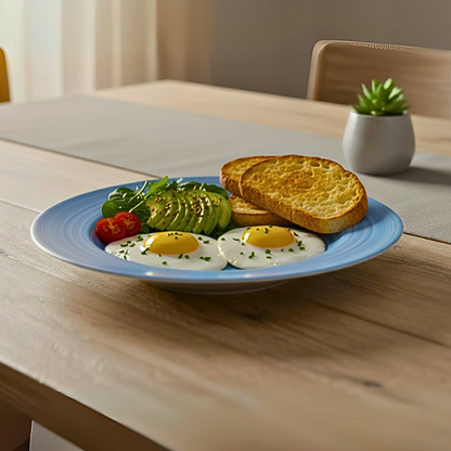 Delicia Porcelain Deep Plate hand Made Brushed 22cm