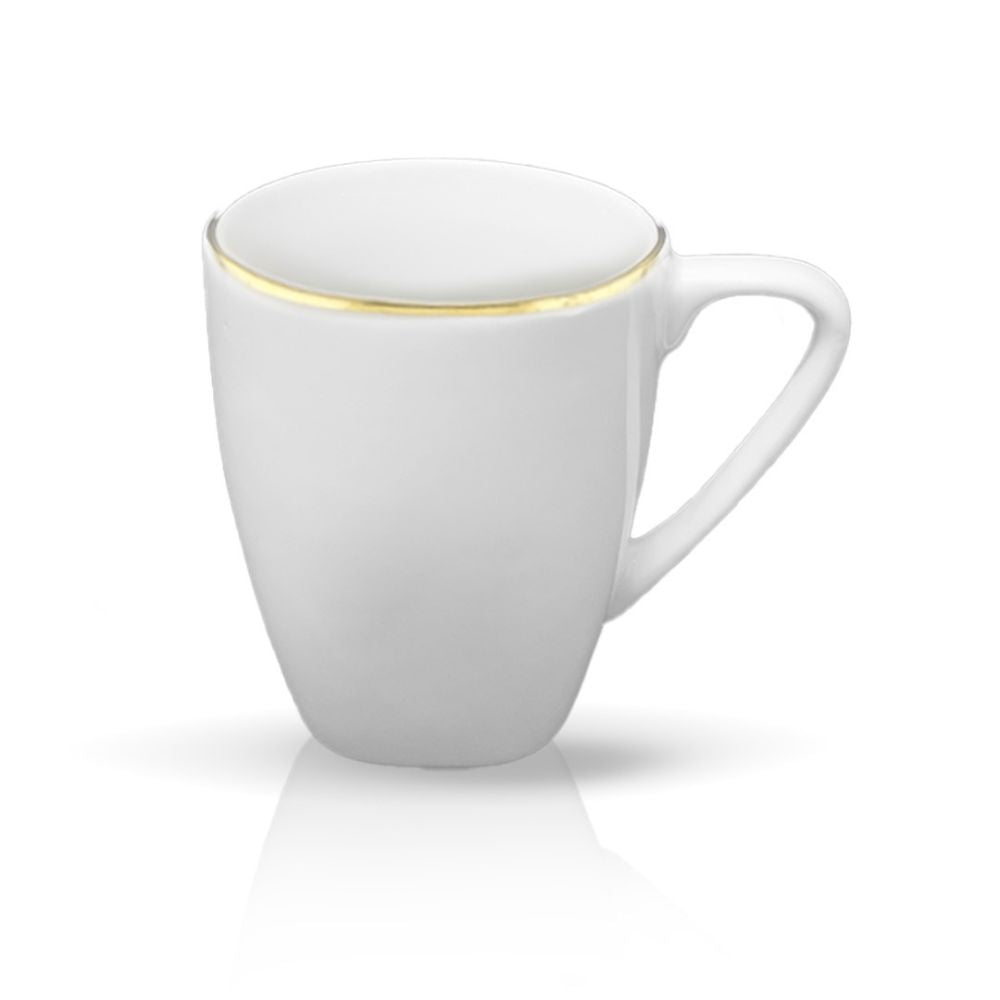 Delicia Porcelain Mug Square Gold Line