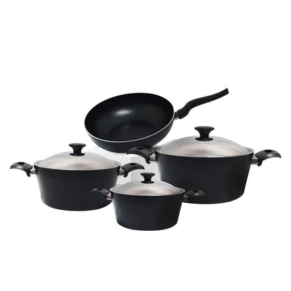 AAone 7pcs Titanium Set (3 Pots 20-24-28 + wok 28)