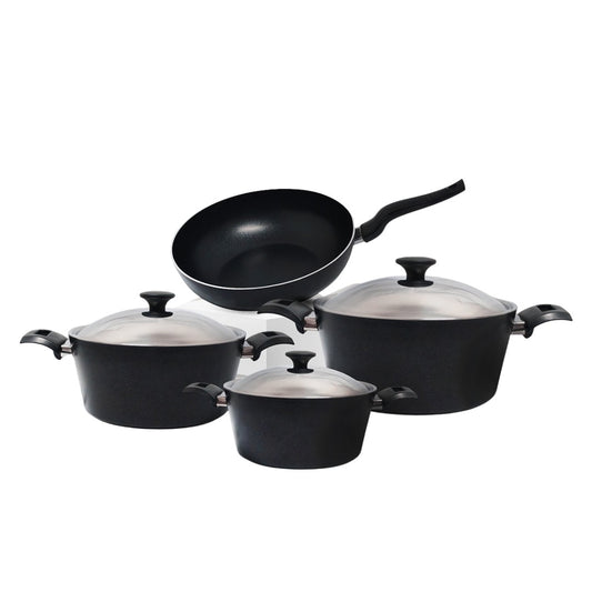 AAone 7pcs Titanium Set (3 Pots 20-24-28 + wok 28)