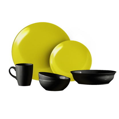Delicia Porcelain Reactive 30 pcs Dinner Set Assorted