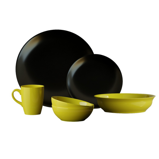 Delicia Porcelain Reactive 30 pcs Dinner Set Assorted