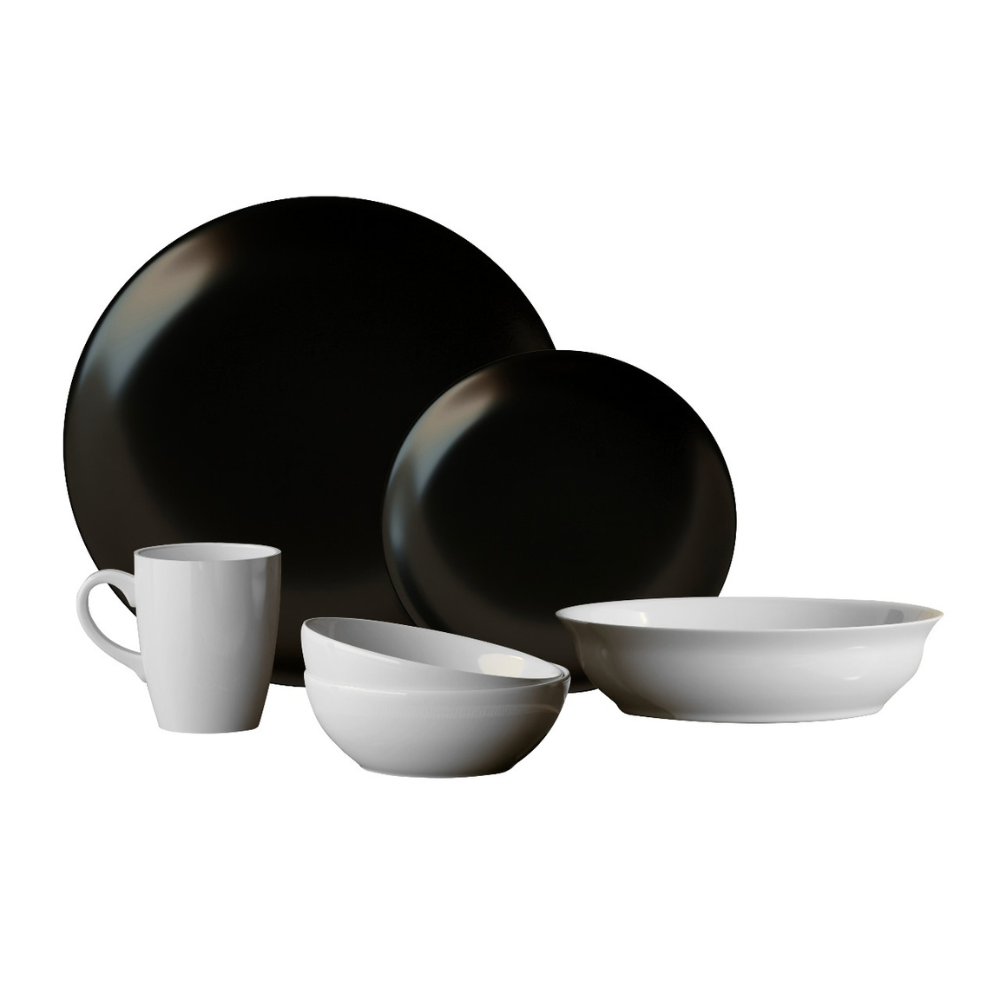 Delicia Porcelain Reactive 30 pcs Dinner set assorted