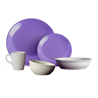 Delicia Porcelain Reactive 30 pcs Dinner Set Assorted
