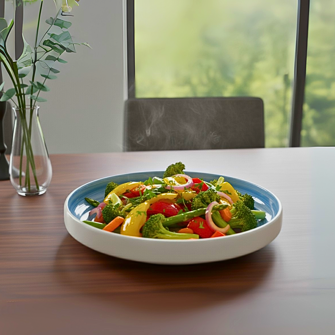 Delicia Porcelain Vegetable Plate 24cm Brushed