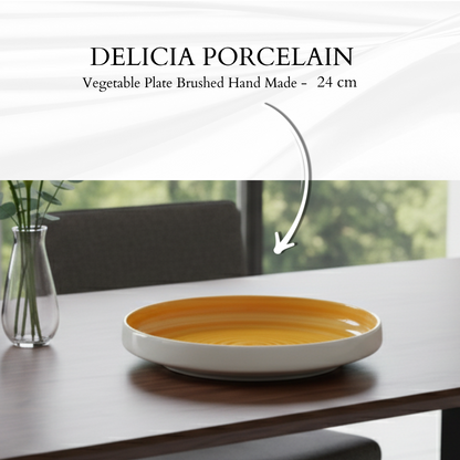 Delicia Porcelain Vegetable Plate 24cm Brushed