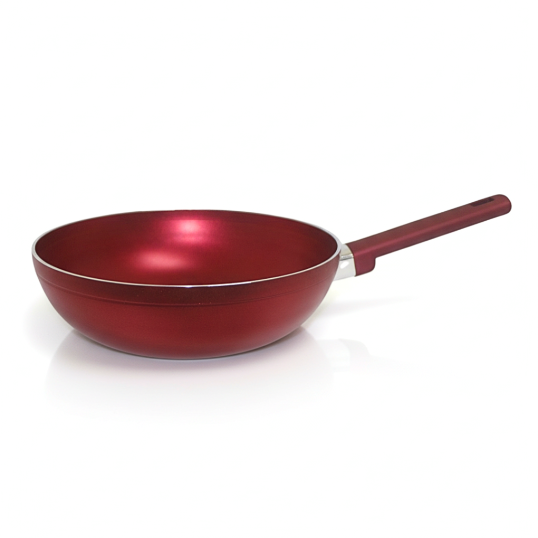 AAone Set of 9 Stock Pot 18,20,24,28 + Wok 28Cm Titanium (Cover Stainless Steel)