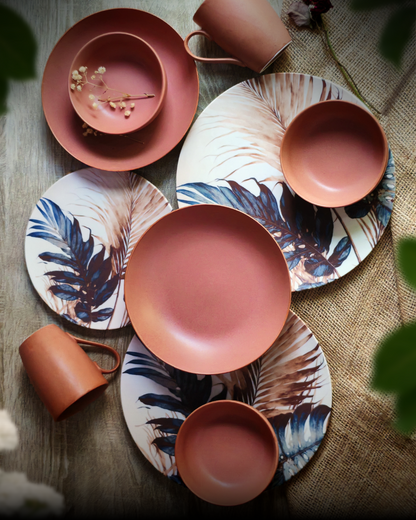 Delicia Porcelain Tropical dusk dinnerware set cup 30 PCS