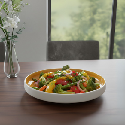 Delicia Porcelain Vegetable Plate 24cm Brushed