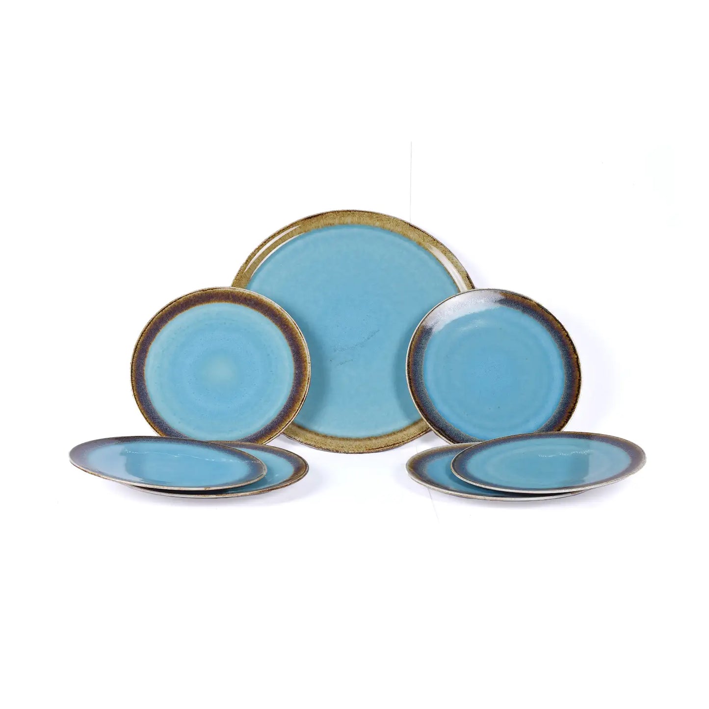 Set of 7 pcs cake Handmade Colors Blue