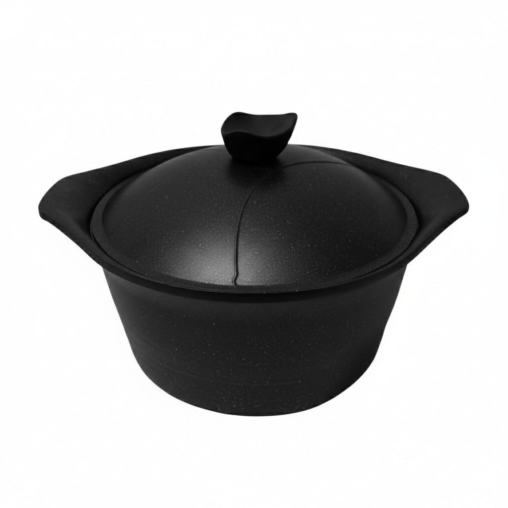 AAone 11pcs Granite Cookware Set, 4 Pots 18-20-24-28 +  Grill  28 cm + 2 Masek